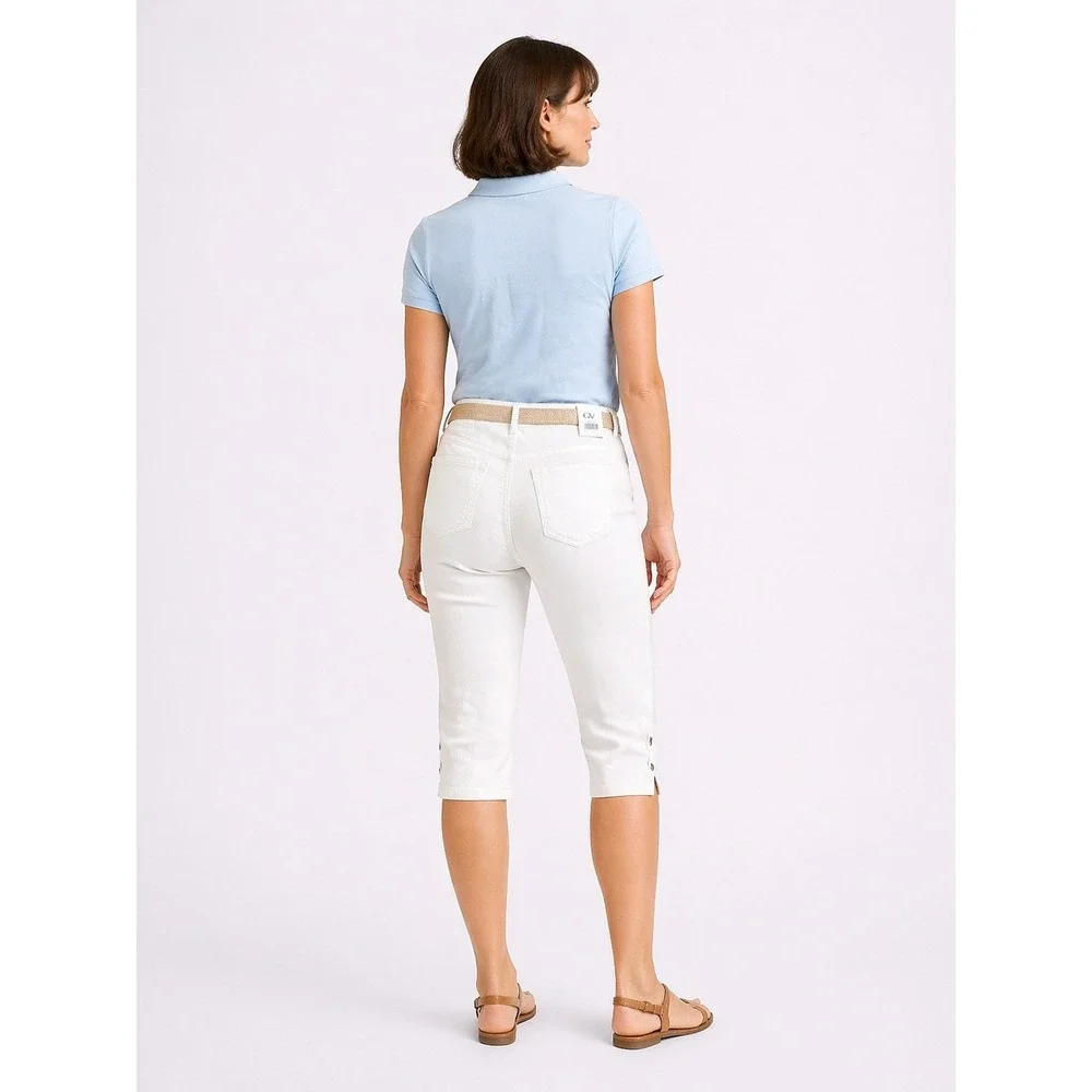 Gloria Vanderbilt Amanda White Slimming Capri Pants Womens 12 Average NWT - Picture 2 of 10